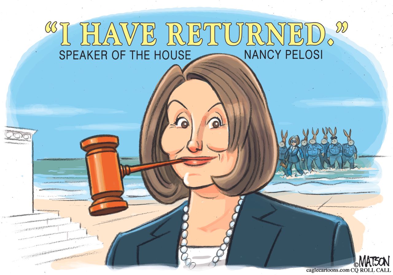 U.S. Nancy Pelosi House of Representatives speaker returned