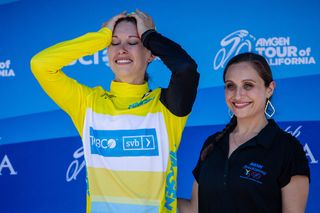 Kendall Ryan (Team Tibco) finds it hard to believe she's leading the 2018 Amgen Women's Race