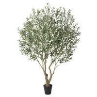 VeriNatural 96-in Green Indoor Floor Olive Artificial Tree 