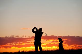 Golf in the sunset