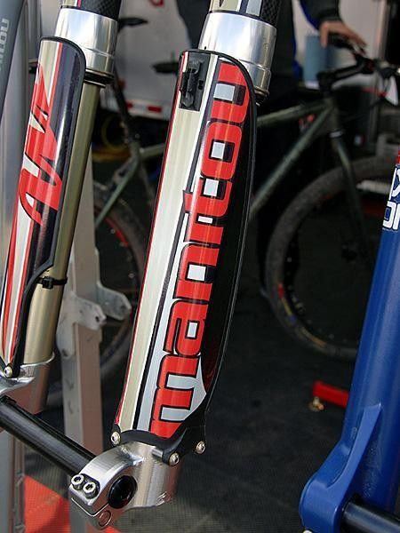 Plastic guards are a must on inverted-design forks.