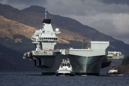 HMS Queen Elizabeth Leaves Glenmallan For Rosyth