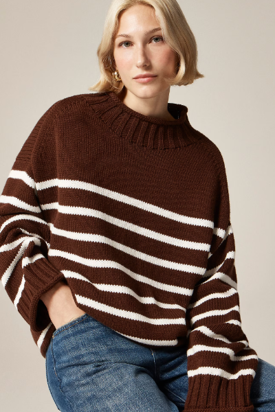 J.Crew , 2025 Rollneck&amp;trade; Sweater in Stripe