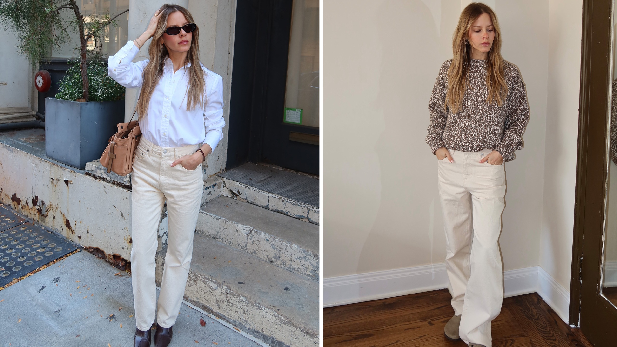 Nikki tries on two pairs of jeans from Jenni Kayne's denim collection.
