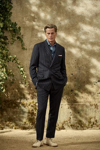 Male Model Wearing Brunello Cucinelli Clothing