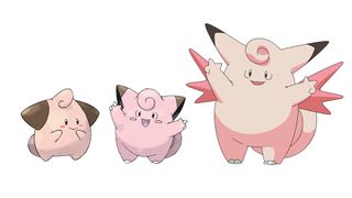 Cleffa, Clefairy, and Clefable