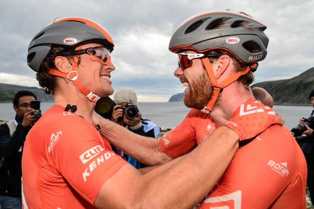 Celebrations for Colin Joyce (Rally Cycling)