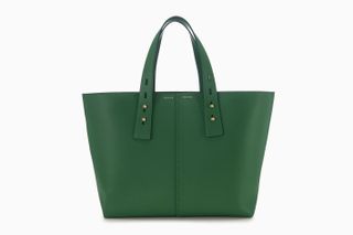 Frame 'Les Second' tote bag in green with detachable handles