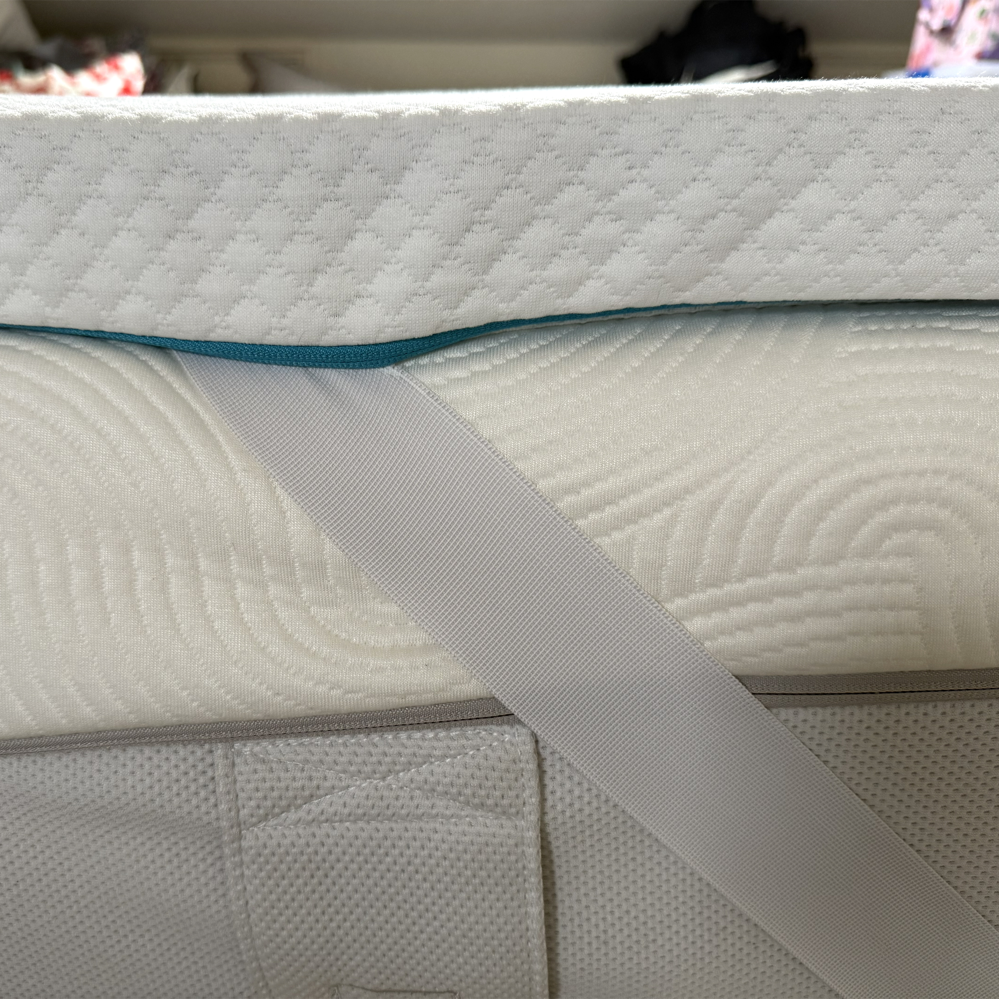 The Simba Cool Foam Mattress Topper being review at home