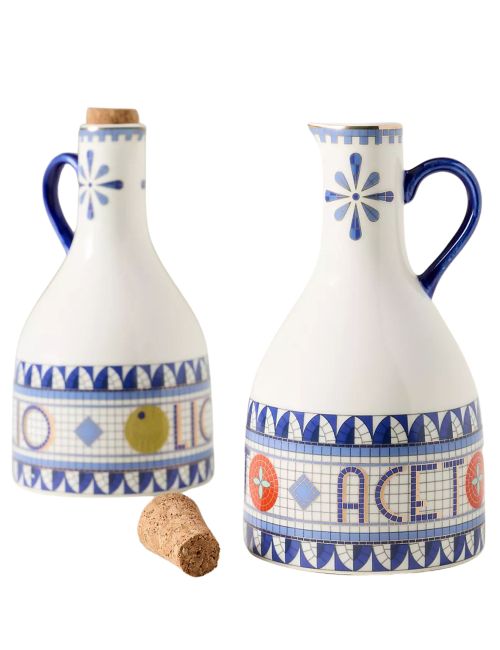 The Bistro Tile Stoneware Cruet: Italia Edition