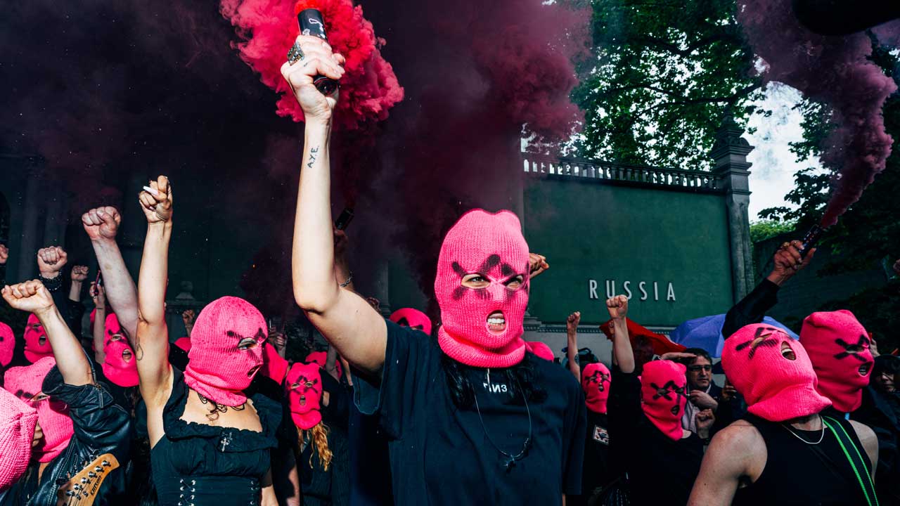 Pussy Riot storming the Venice Biennale