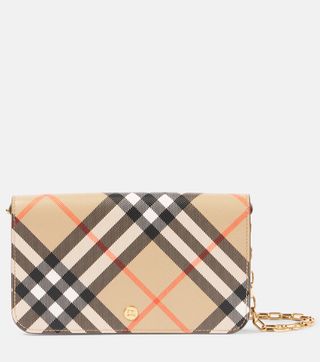 Burberry Check Canvas Wallet on Chain