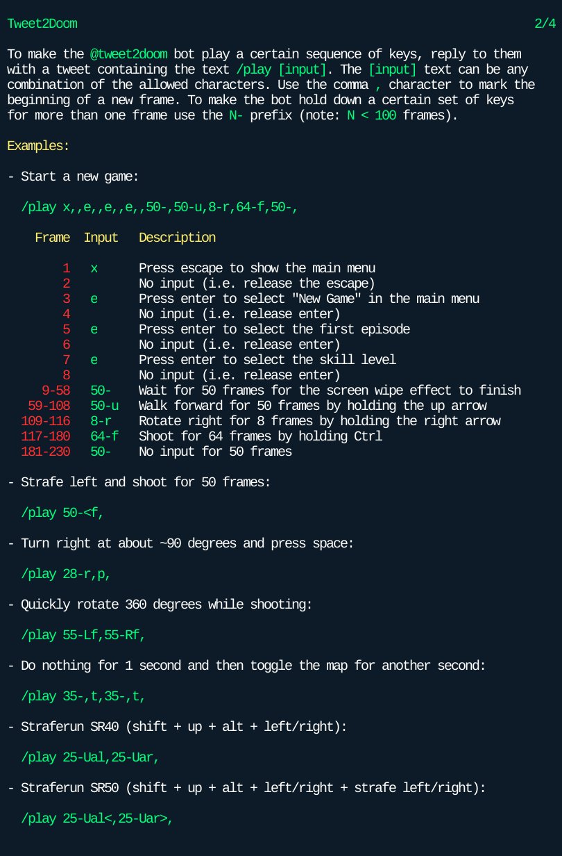 Tweet2Doom bot instructions