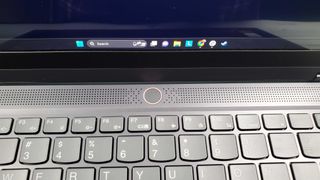 Closeup of black gaming laptop