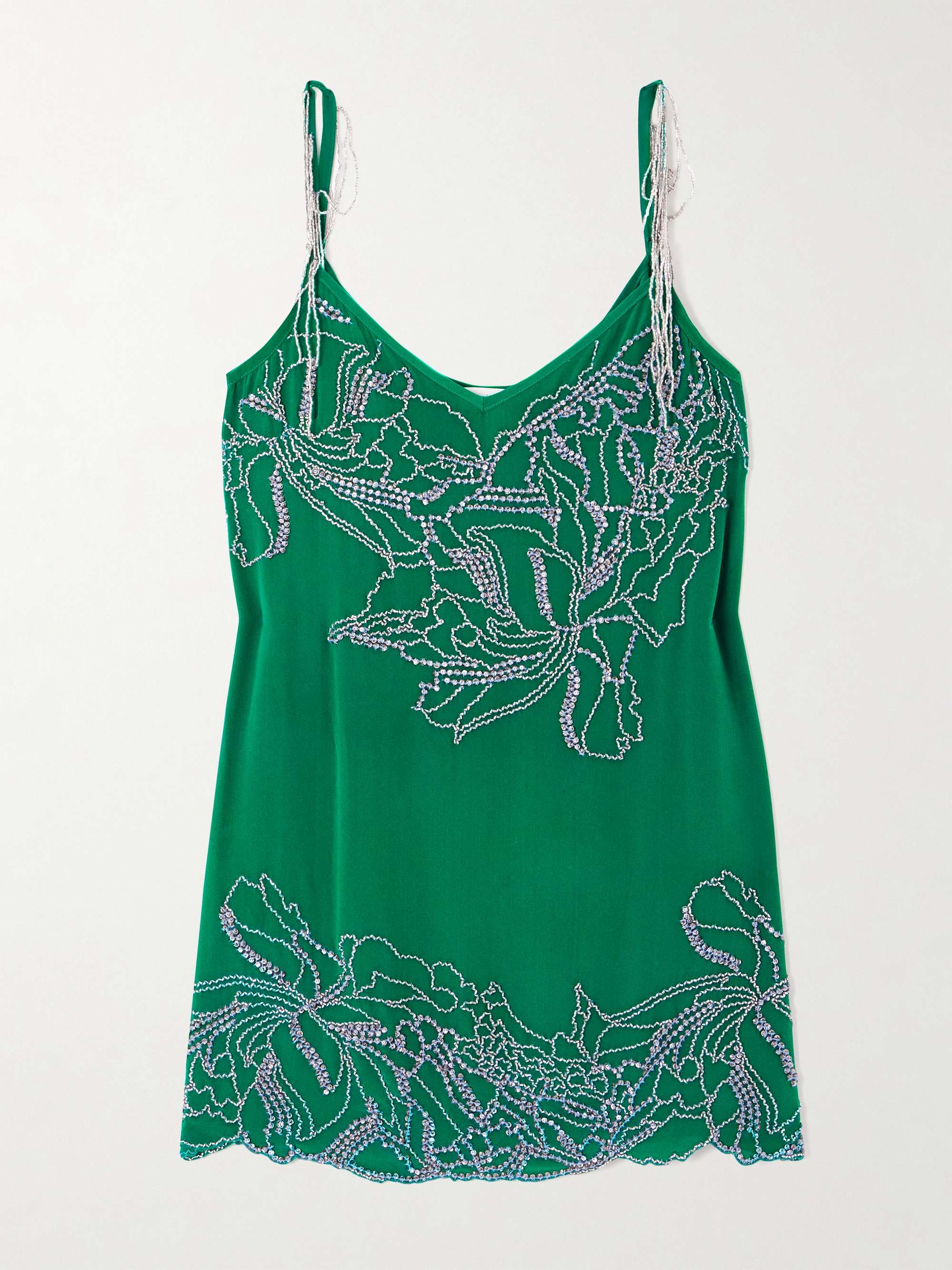 Embellished Silk-Crepe Camisole