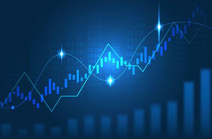 Stock market or forex trading graph in graphic concept suitable for financial investment or Economic trends business idea and all art work design. Abstract finance background. Vector illustra