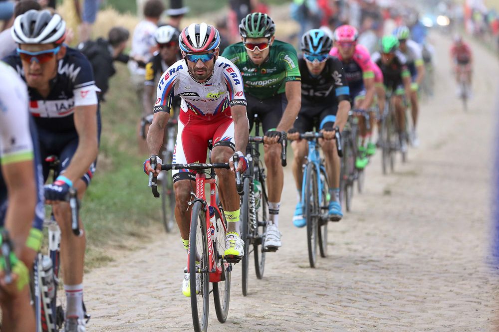 The peloton in action during stage 4 of the 2015 Tour de France.