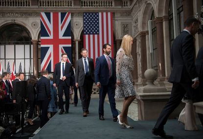 Trump's adult children at a joint U.S-U.K. press conference