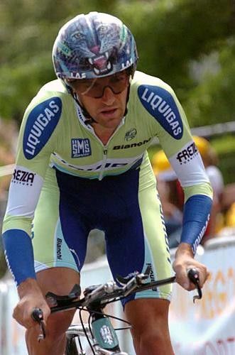Stefano Garzelli (Liquigas) in not his preferred discipline