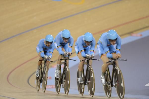 Belgium in the men's team pursuit