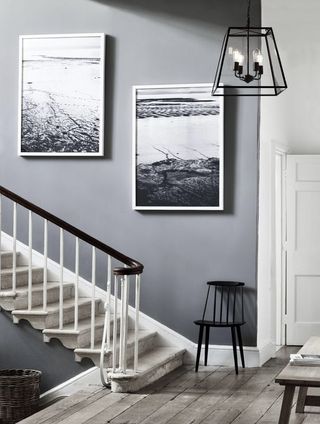 Grey hallway by Neptune (light fitting)