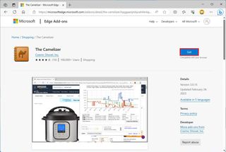 Microsoft Edge The Camelizer extension