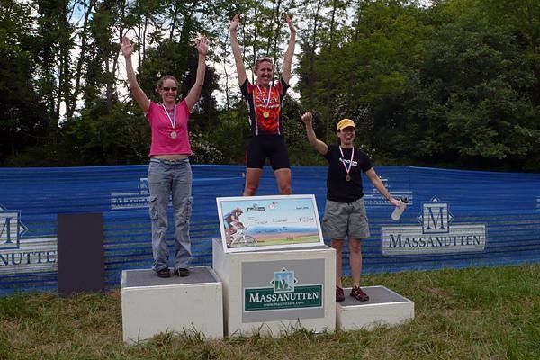 Elite women's cross country podium: