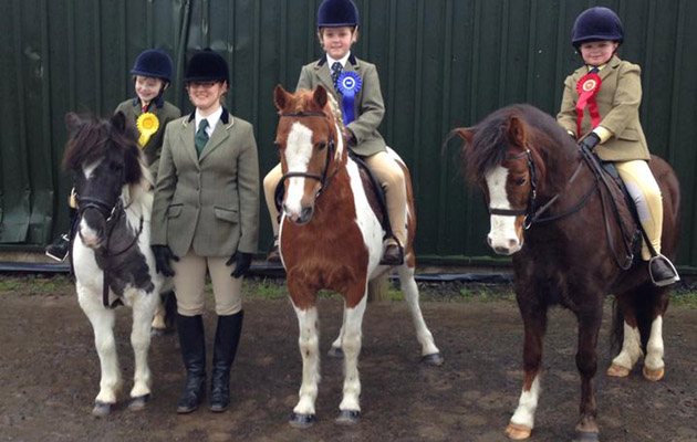 Three best friends Jolie,Clodagh and Ruby with their ponies getting 1st, 2nd and 3rd at their first ever working hunter show at Knockaview equestrian center