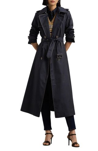 Lauren Ralph Lauren, Double Breasted Belted Water Repellent Trench Coat