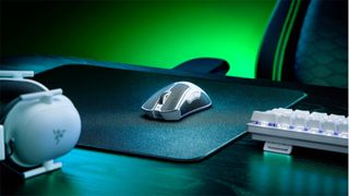 Razer DeathAdder V3 gaming mouse on a desk