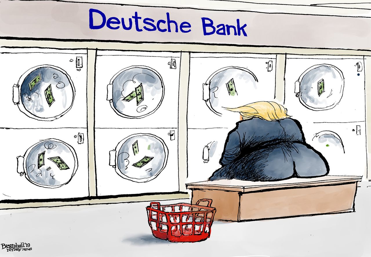 Political Cartoon U.S. Trump Deutsche Bank&amp;amp;nbsp;