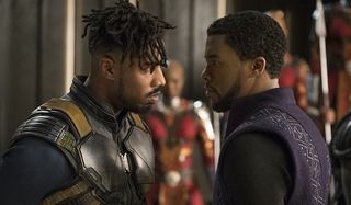 Black Panther Killmonger faces off with T'Challa