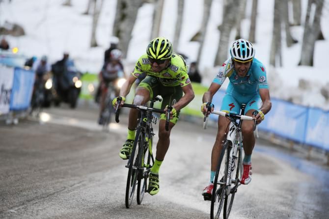 Vincenzo Nibali (Astana Pro Team) and Mauro Santambrogio