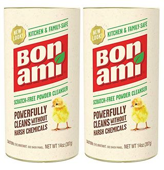 Bon Ami Powder Cleanser for Kitchens & Bathrooms - All Types of Surfaces, Cleans Grime & Dirt, Polishes Surfaces, Absorbs Odors (2 Pack)