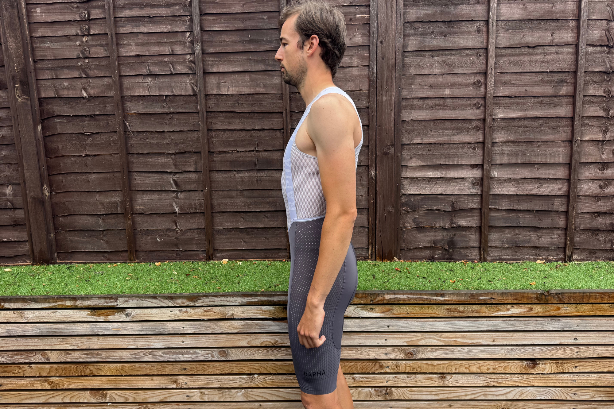 Rapha Ghost bib shorts from the side