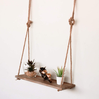 HomeZone Hanging Rope Swing Shelf | £10.99