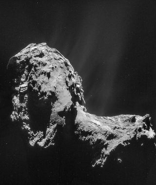 The oddly shaped comet 67P/Churyumov-Gerasimenko.