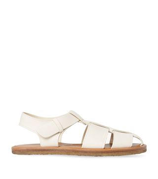 Womens the Row White Leather Fisherman Sandals | Harrods Uk