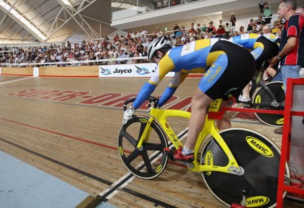 The power position at the start of the men's team sprint