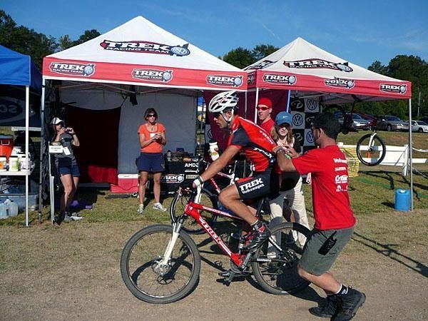 Chris Eatough receives support