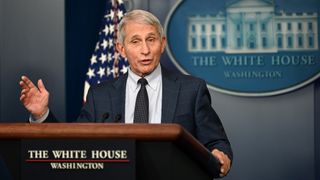 Director of the National Institute of Allergy and Infectious Diseases Anthony Fauci gives an update on the Omicron COVID-19 variant during the daily press briefing at the White House on December 1, 2021 in Washington, DC.
