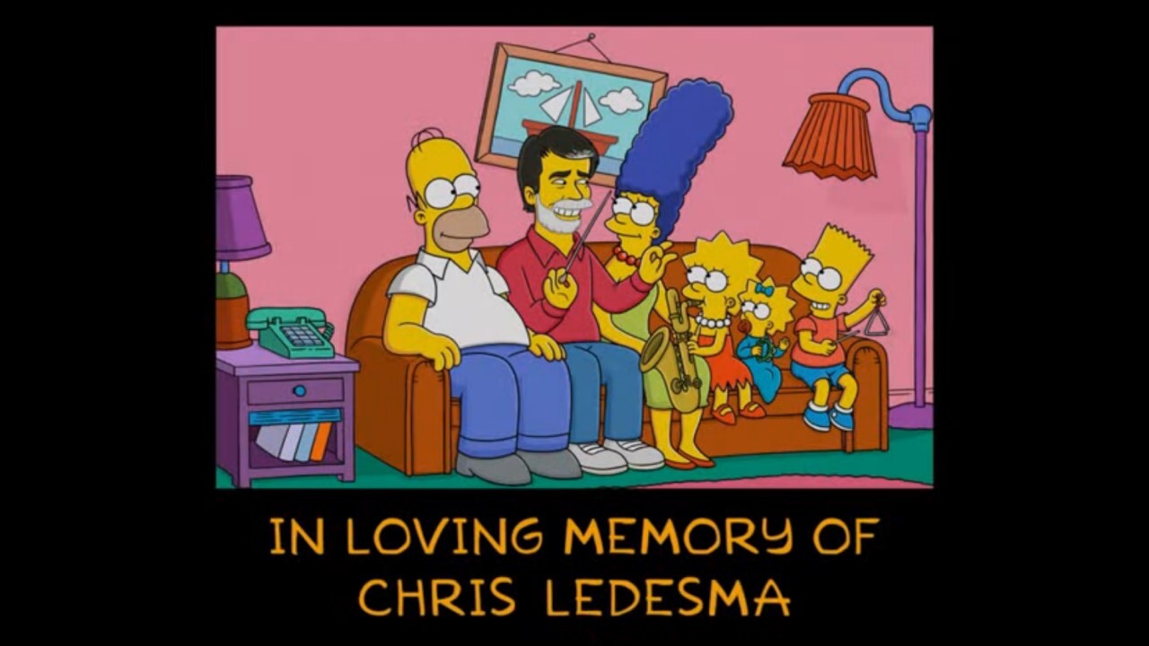 The Simpsons tribute to Chris Ledesma