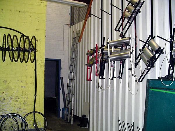 Rollers are a must when the often-inclement Belgian weather forces the guys to train indoors