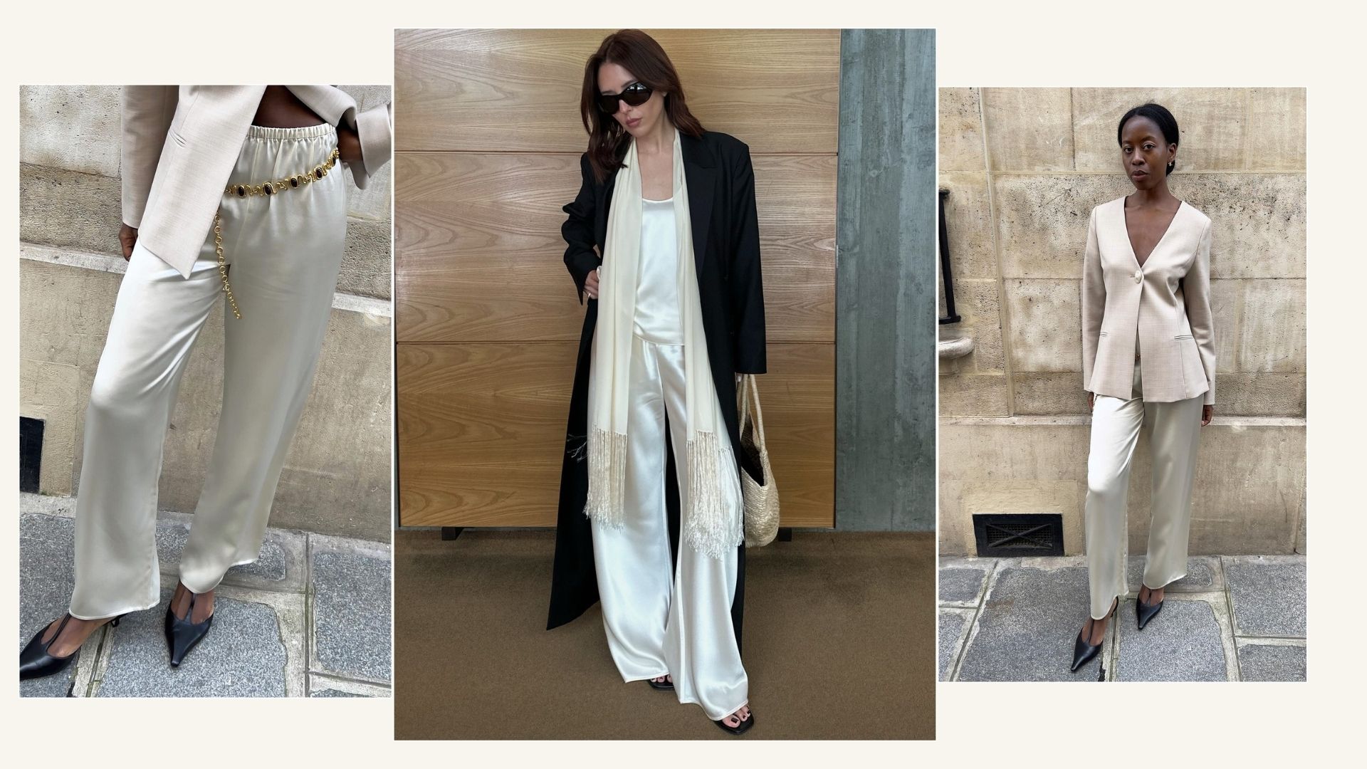 Satin trousers