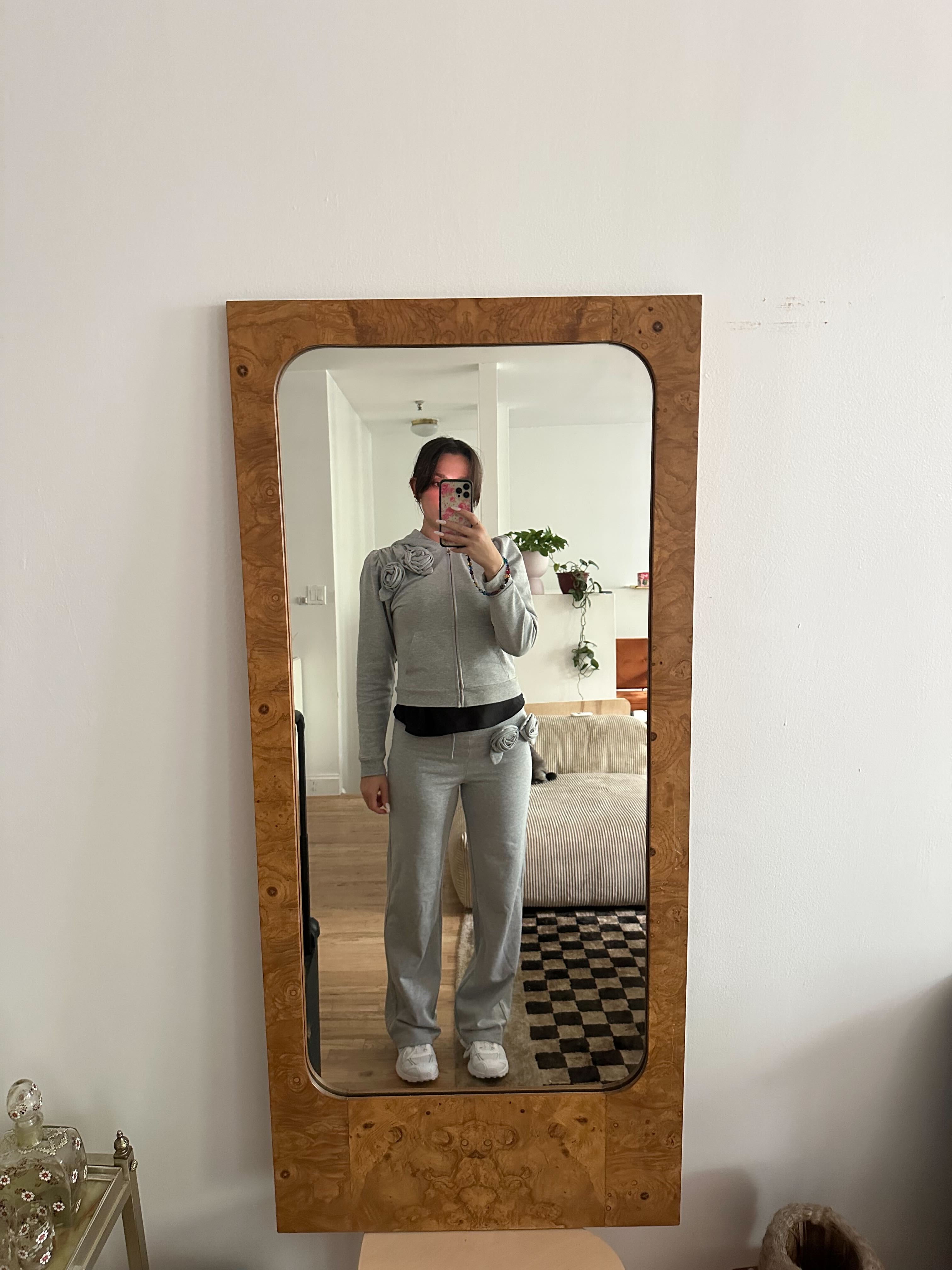 Selfie in Soloman sneakers and Sandy Liang tracksuit