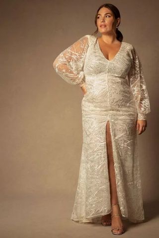 Bridal by ELOQUII Mesh Applique Gown