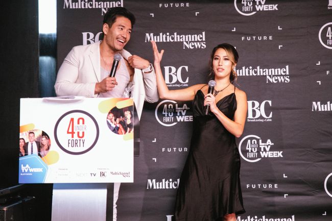 Event co-hosts Kevin Kreider and Yasmine Torres of the Netflix reality series Bling Empire.
