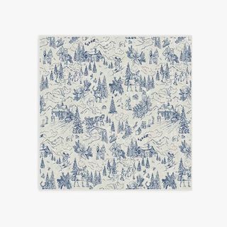Winter Toile Blue Rug