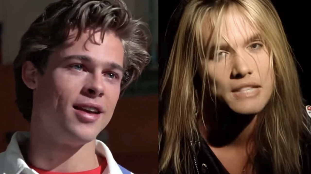 brad pitt in cutting class and sebastian bach in the 18 and life music video