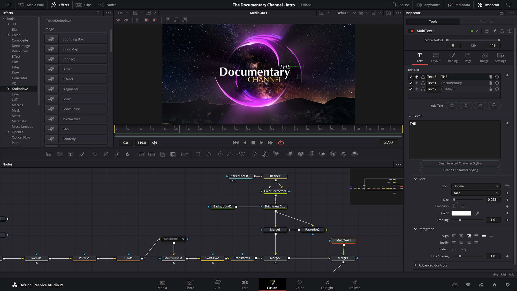 DaVinci Resolve 21 screenshot